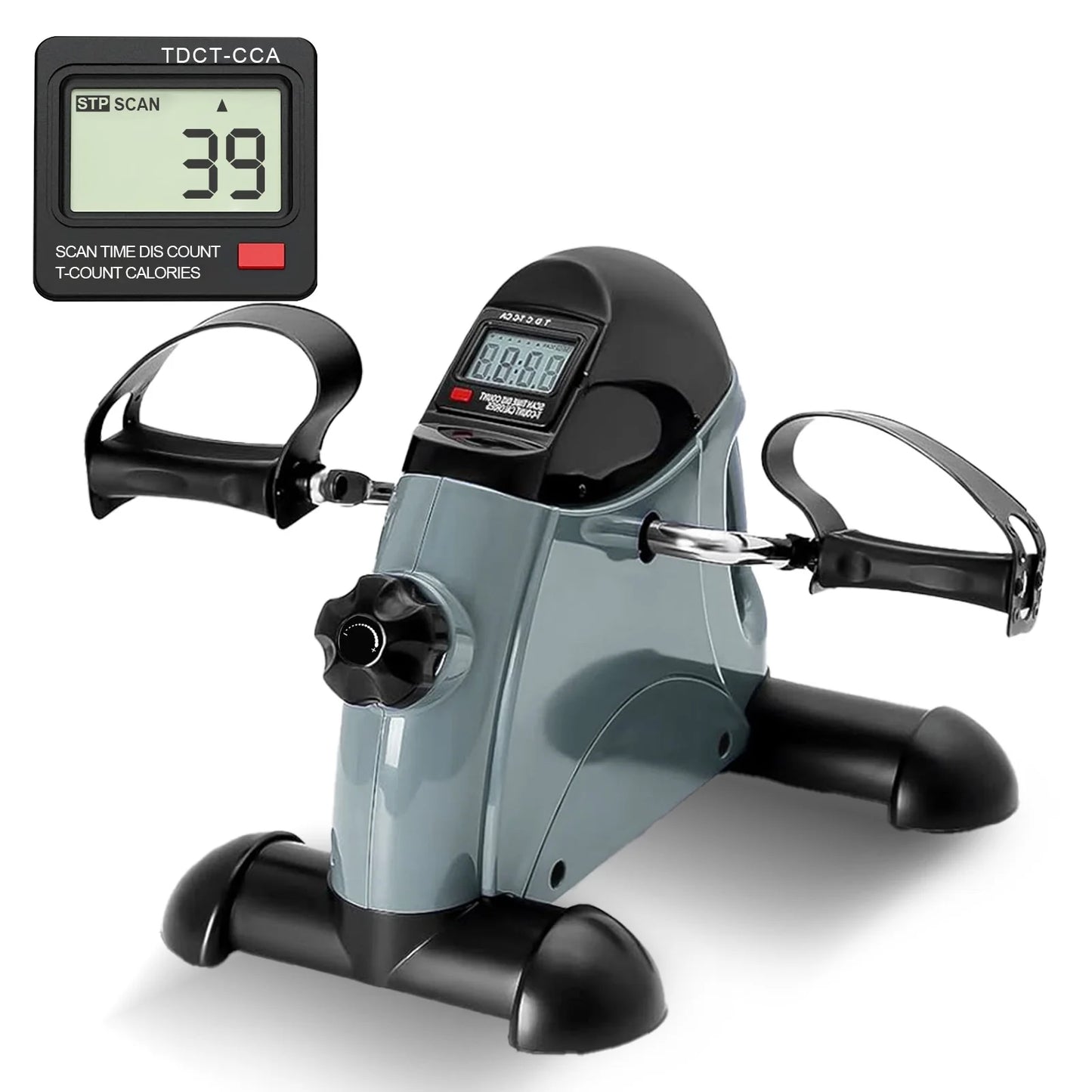 Baokaler under Desk Exercise Bike, Foot Pedal Exerciser, Portable under Desk Pedal Stepper with Digital Display, Mini Leg Exerciser for Home